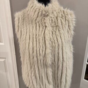 Rino and Pelle Dava Oversized Faux Fur Gilet in Birch, Size M (Fits L)